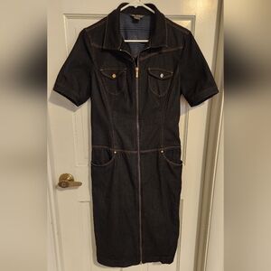 Armani Exchange Stretch Dark Denim Dress ,size 12